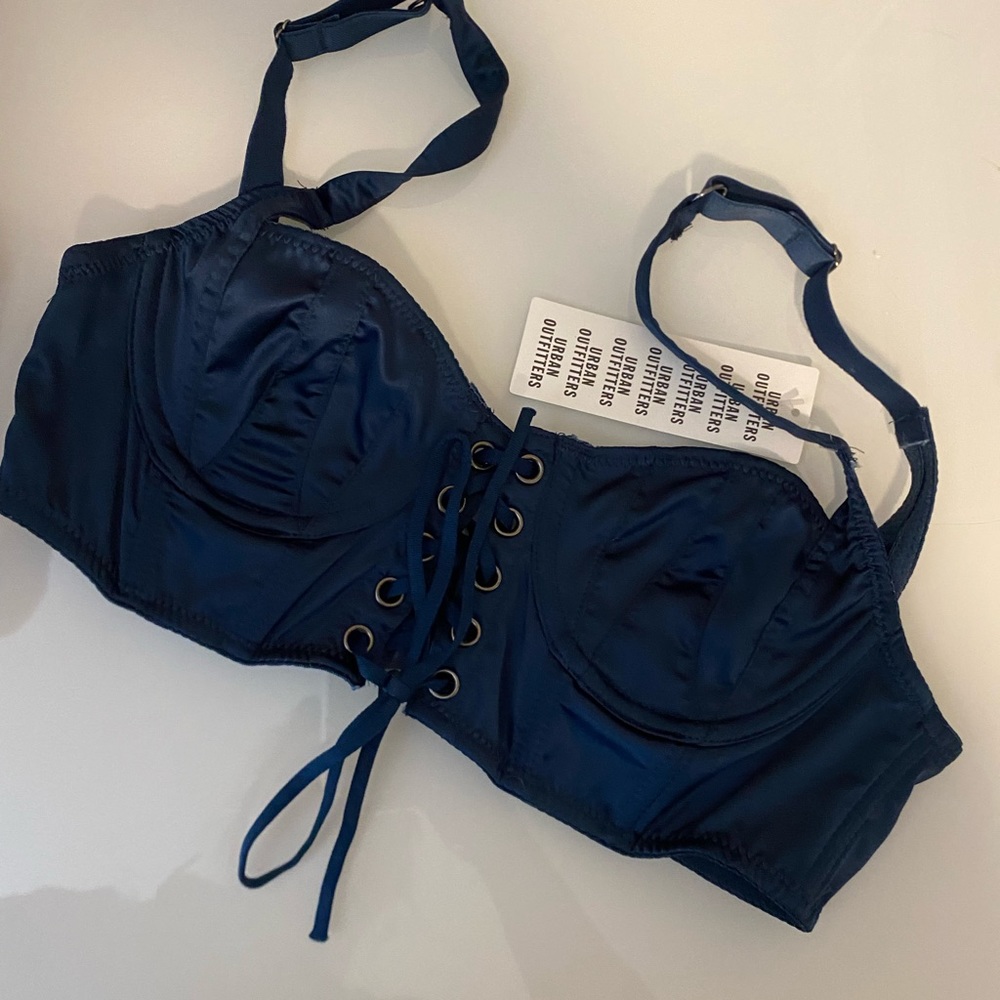 NWT urban outfitters bralette. Size small. Navy blue color